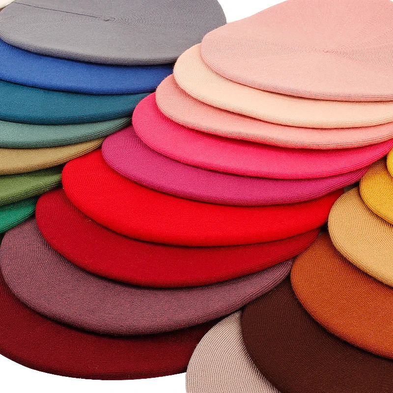 Geebro Womens Cashmere French Beret Hat Causal Plain Knit Wool Soft Berets for Ladies Knitted Artist Beret Cap Hats 250730