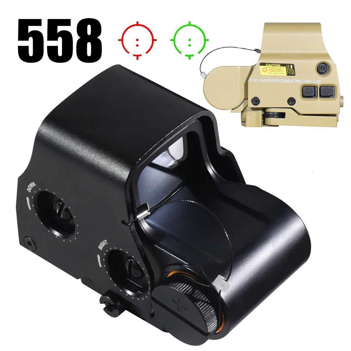 551 552 553 556 558 Red Green Dot Holographic Sight Reflex Sight for Airsoft / Hunting Rifle Scopes 20mm Quick Release Mount R250730