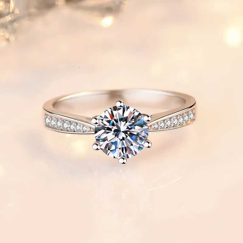 3 Carat Moissanite Rings For Women 925 Sterling Silver Classic 6 Claws Engagement Band Jewelry Romantic Wedding Ring y250730