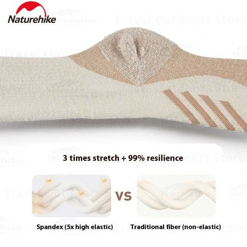 Naturehike Warm Wool Socks Shock-absorbing Outdoor Thickened Merino Mid-Calf Sports Socks Comfort Performance Athletic Socks Z250731