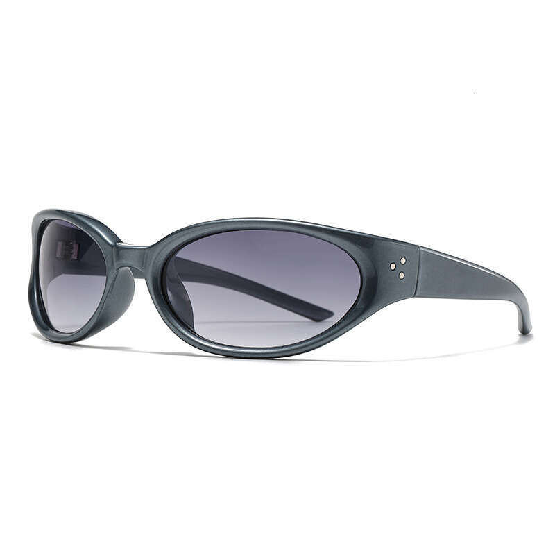 DHcollections 2025 Futuristic Cat-Eye Sunglasses UV400, Slim-Fit, Unisex for Driving, Cycling, Fashion | Black, White, Silver, Purple, Green