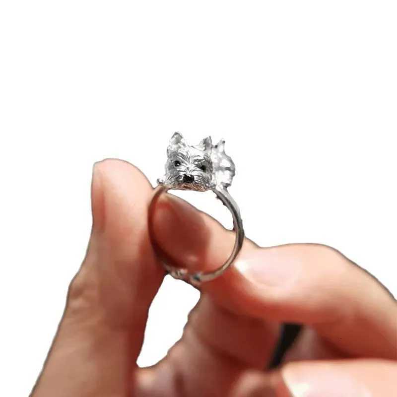 XIYANIKE Cute Dog Pet Open Rings For Women Retro Animal Fashion New Year Jewelry Accessories Valentine Day Gift Party Rings y250730