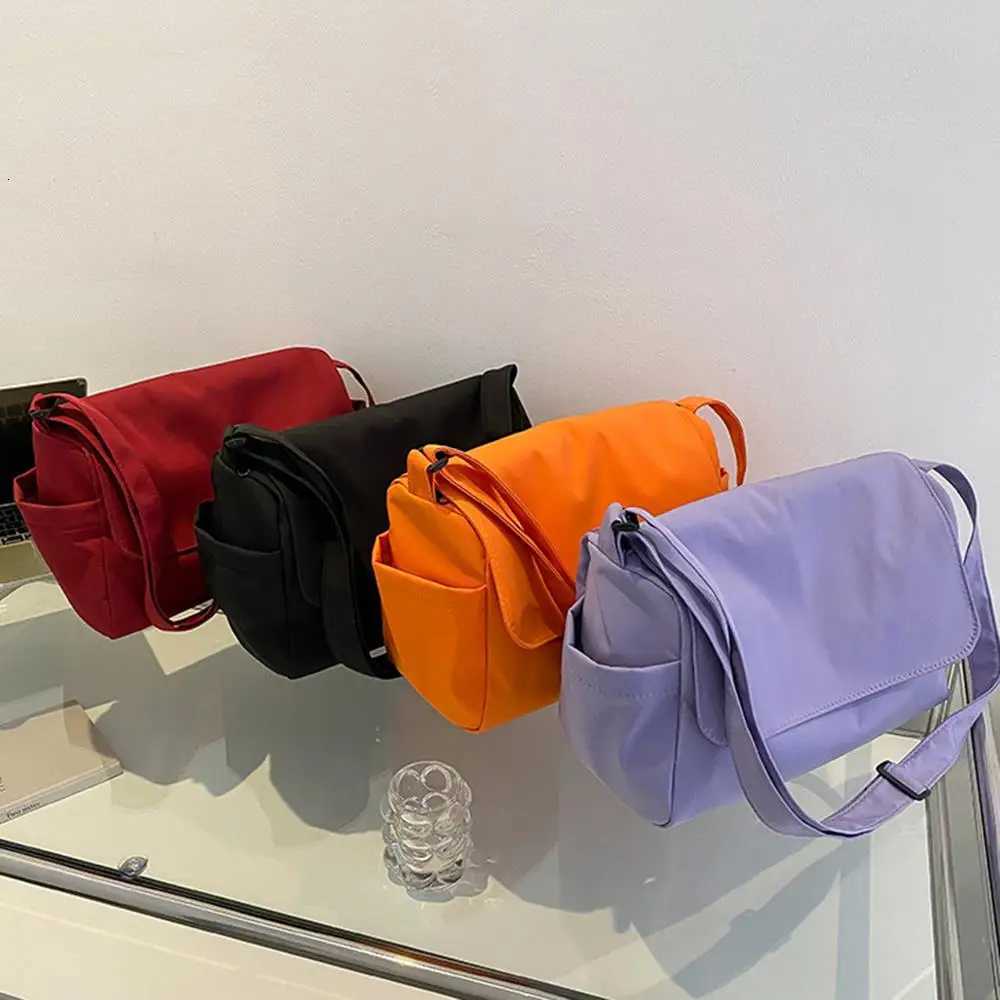 Nylon Large Capacity Shoulder Bags for Women s Korean Fashion Solid Color Messenger Bags Crossbody Bags Ladies Handbags Y250730