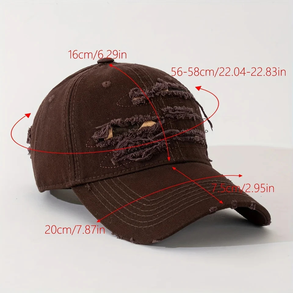 Lightweight Cap Simple Polyester Baseball Cap | 1pc | Polyester | Embroidered Patches Lightweight Non-Stretch Hand Wash 250730