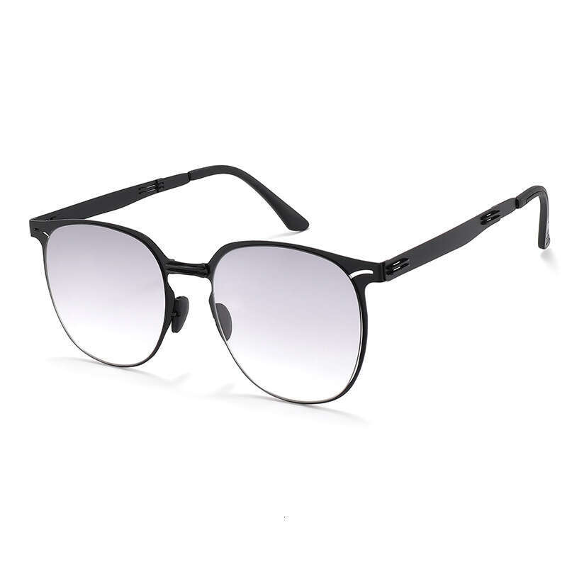 DHcollections 2025 Foldable Metal Sunglasses - UV400 Protection, Gradient Lenses, Portable & Stylish for Men & Women (6 Colors)