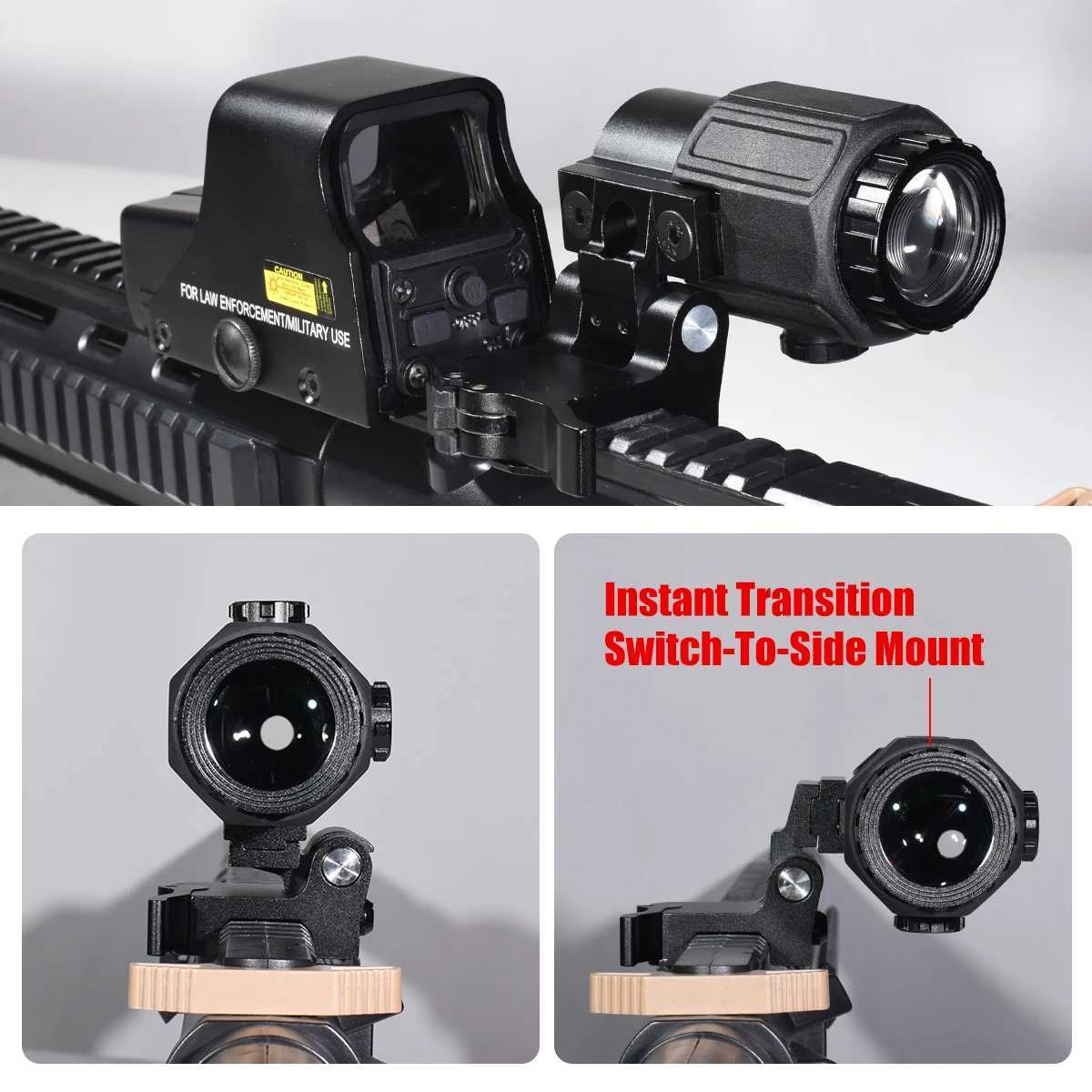 558 G43 3X Magnifier Tactical Combo Sight 551 552 553 Holographic Red Dot Sight Airsoft Hunting Rifle Scope W/20mm Rail R250730