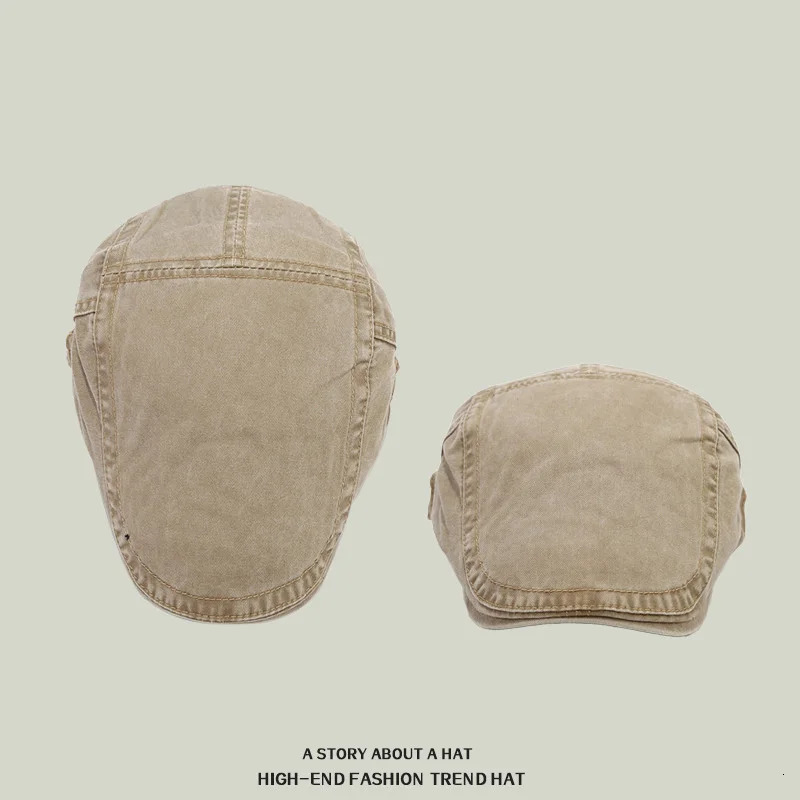 Spring Summer Vintage Cotton Beret Men Women Fashion Flat Visor Cap Casual Berets Retro sboy Hat Unisex Adjustable Sun Hats 250729