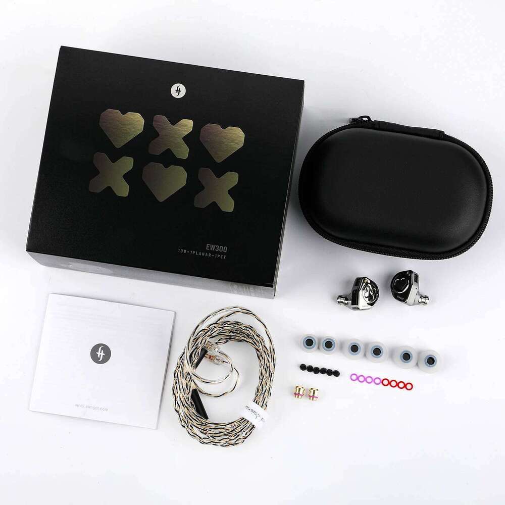 Designer Famous Brand SIMGOT EW DD Planar PZT Hybrid Driver HIFI Earphones With Detachable Nozzles Sier Plated OFC IEM Cable For Musician