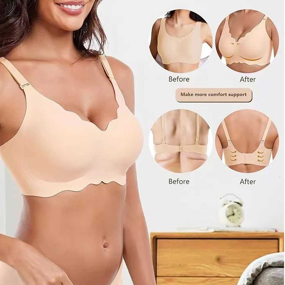 Womens Push Up Soft Bra Removable Padded Non Wired Bra Comfort Seamless Full Coverage Everyday Bra Underwear For Women Z250730