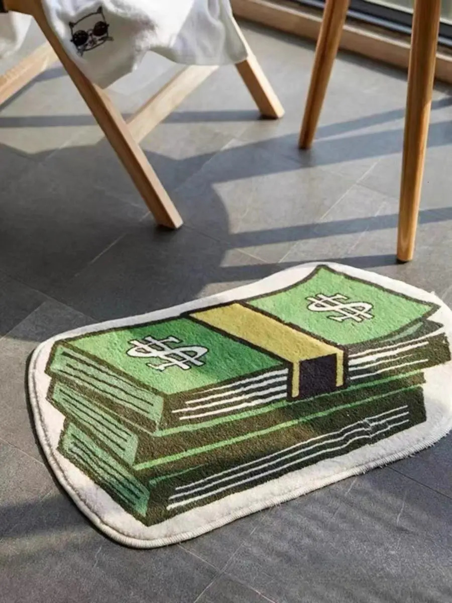 VIKAMA Coin Soft Plush Carpet Bedroom Bedside Blanket Indoor Area Foot Mat Bathroom Absorbent Non-Slip Mat Home Decor 250731