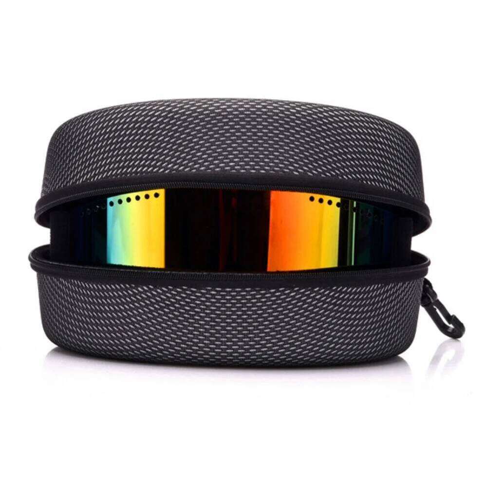 Portable Eva Ski Goggle Glasses Protector Snowboard Skiing Goggles Carrying Case Zipper Hard Box Holder(Without Goggles)