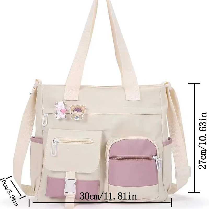 Japanese Harajuku Womens Handbags Multiple Pockets Shoulder Bag Large Capacity Crossbody Bag For Students G250729
