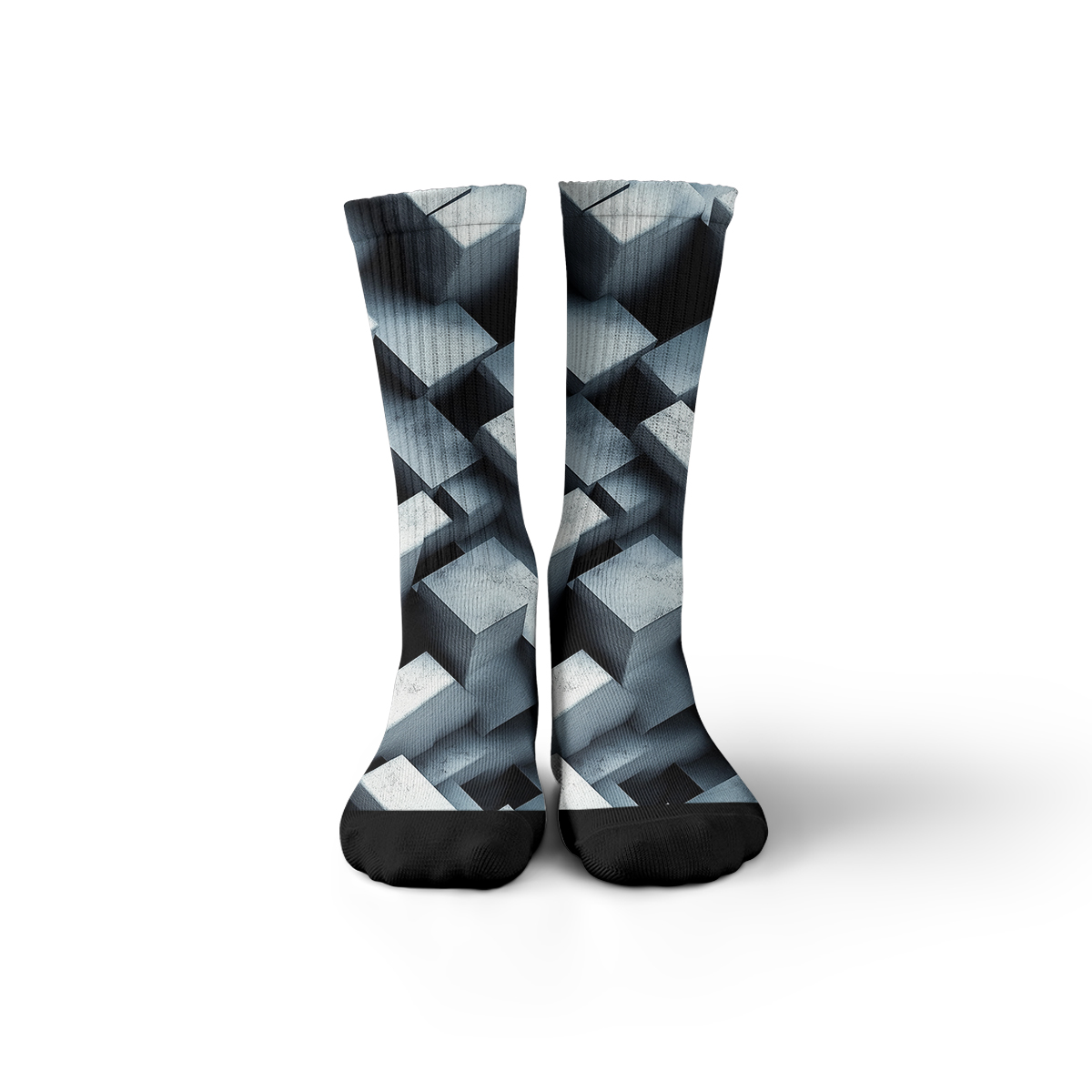 Geometric Cube Pattern Unisex Tube Sock C117