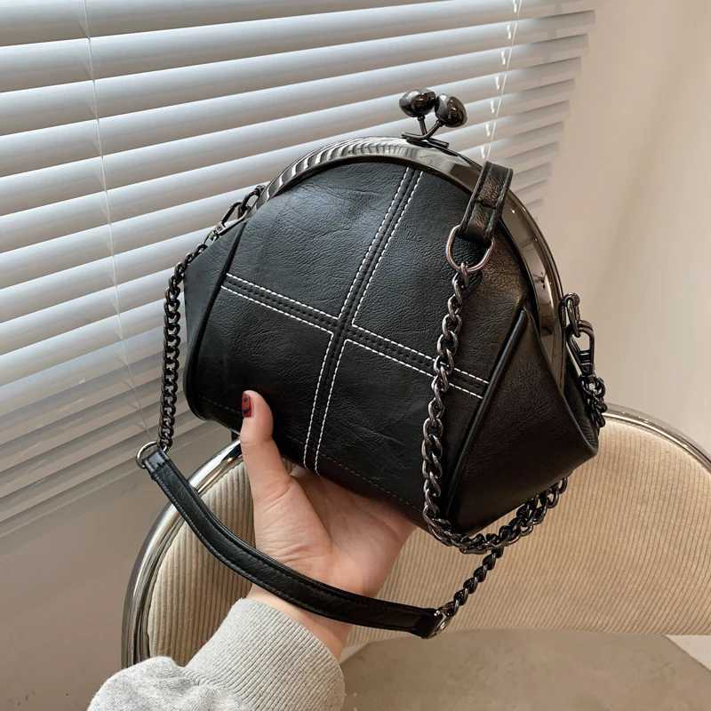 Vintage Fashion Crossbody Bags For Women Pure Color Large Capacity PU Leather Shell Purses And Handbags 2022 Designer Bag Y250730