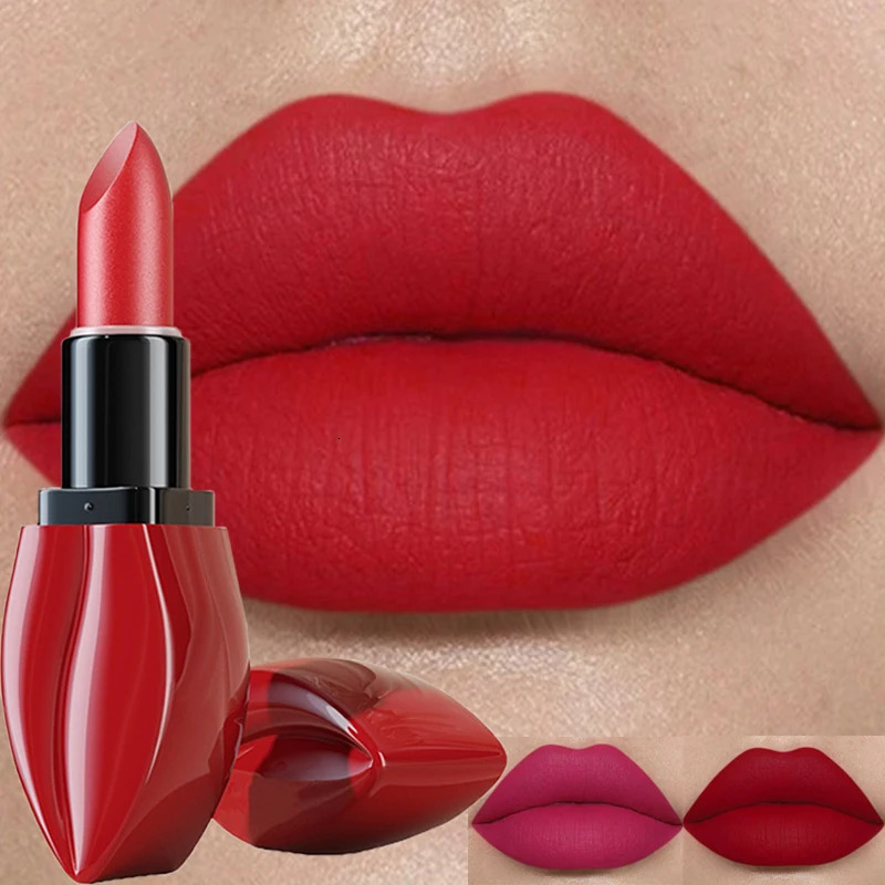 Rose Purple Matte Lipsticks Waterproof Velvet Nude Lipstick Sexy Red Lip Stick Pigment Makeup Pink Lip Gloss Long Lasting Makeup 250730