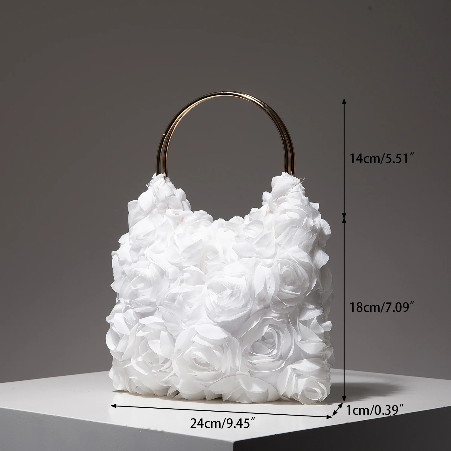 Rose Flower Tote Bags for Ladies Porm Dresse Bag Elegant Wedding Items Party Random Pattern 250725