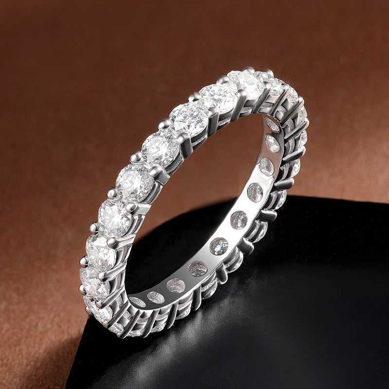 3mm Round Moissanite Ring 18K White Gold Plated 925 Sterling Silver Fine Jewelry Wedding Engagement Rings for Women Men y250730
