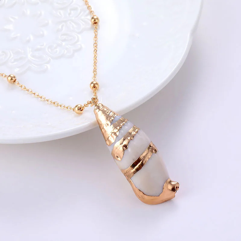 Bohemia Conch Shells Necklace Sea Beach Pendant For Women Female Cowrie Summer Party Gift Jewelry 250716