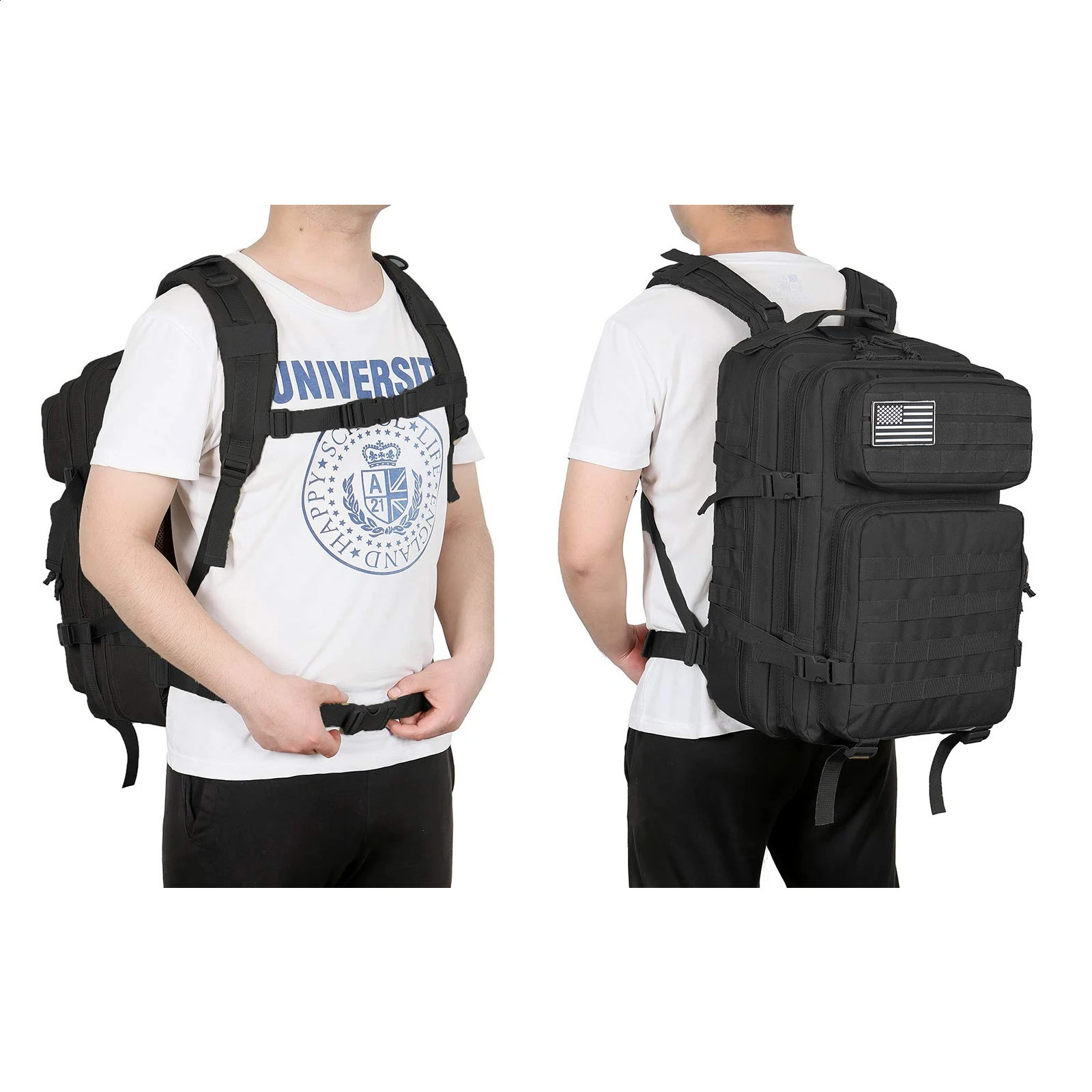 45L Tactical Backpacks Molle Assault Pack 3 Day Bug Out Bag Hiking Treeking Rucksack Fitness Camping Daily Work 250729