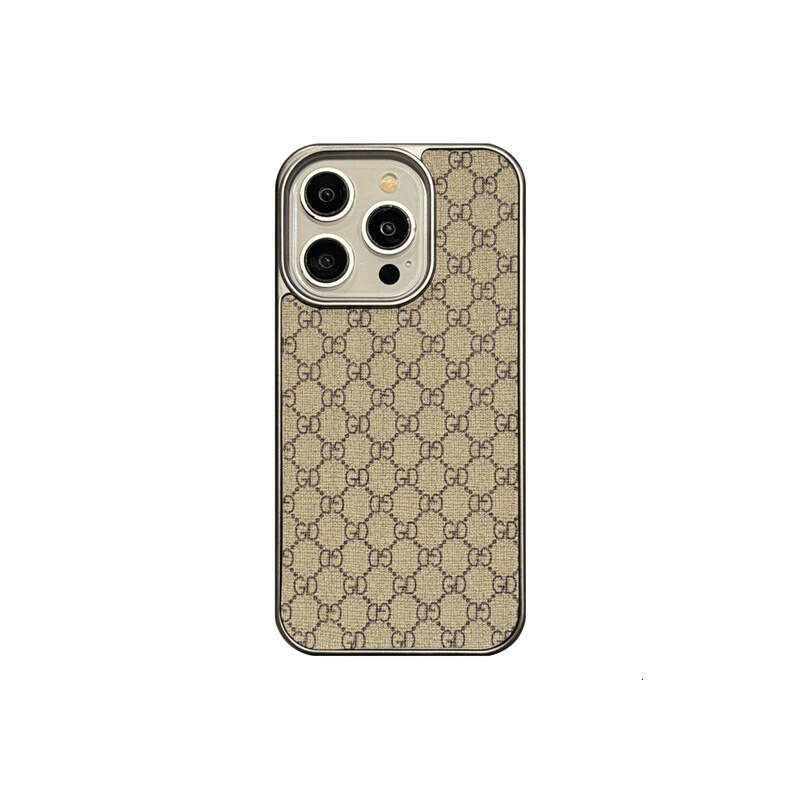 DHgadgets Wind Letter G Compatible with Apple 16/15 Pro Max Large Hole Electroplated Phone Case iPhone 14 Shockproof Niche