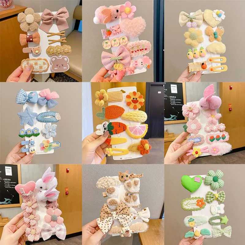 Girls Hair Card Small Cute Hair Accessories Headwear Baby Hair Clips Full Cloth Package Sweat Hair Clip do not Hurt Child Hair R250730