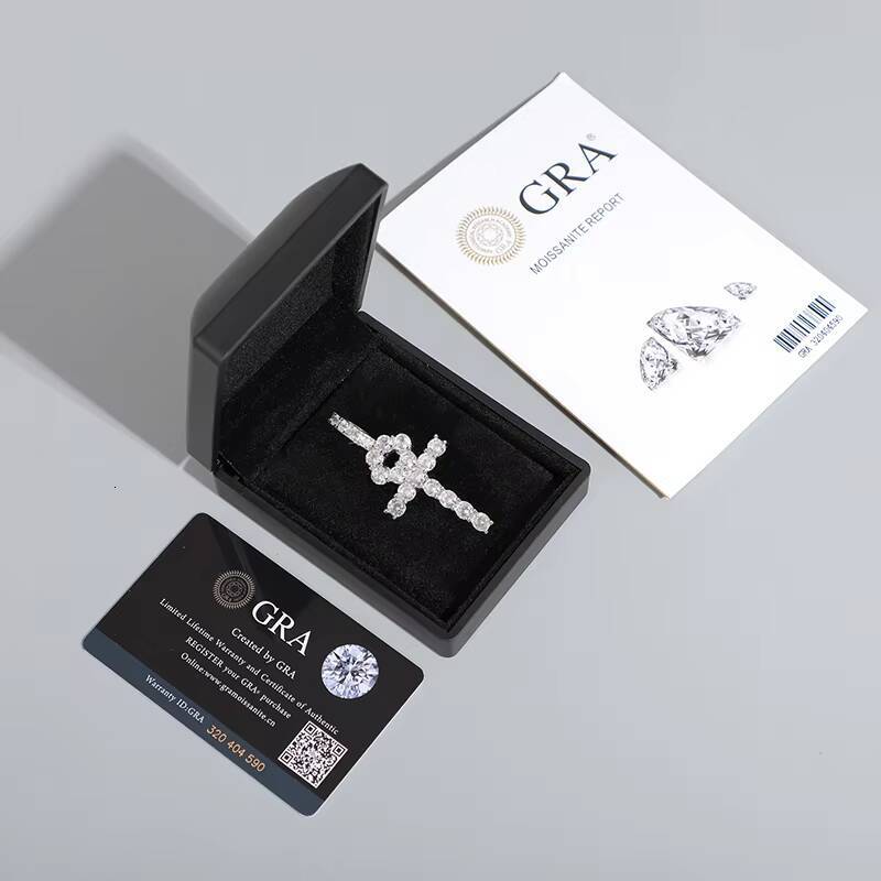 Mens Custom Necklaces Pendant Antique Premium VVS Moissanite Cross 925 Sterling Silver Pendant Necklace