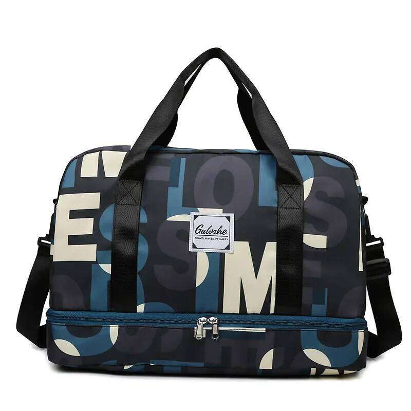 Fashion Women Large Capacity Dry Wet Separation Sports And Fiess Handheld Lage New Travel Bag Storage Clothing Handbag