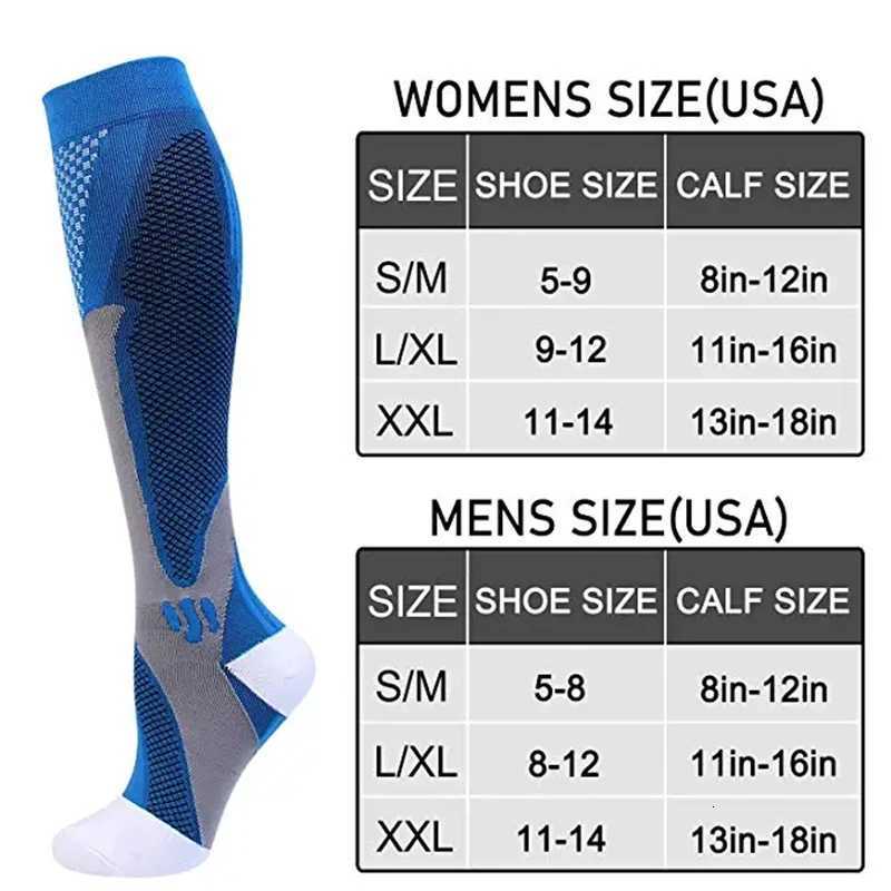 Football ComprESSion Socks Men Women Running Travel 20-30mmhg Sports Socks Medical Varicose Vein Pain ReliEF Elastic Socks Z250731