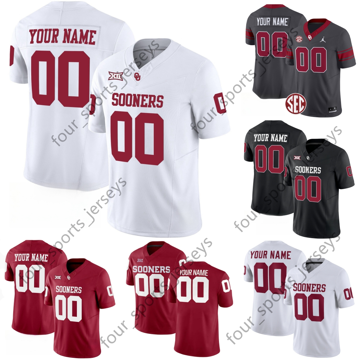 Oklahoma Sooners Football Jersey Dillon Gabriel Marcus Major Andrel Anthony Drake Stoops Tawee Walker Taylor Tatum Kyler Murray CeeDee Lamb