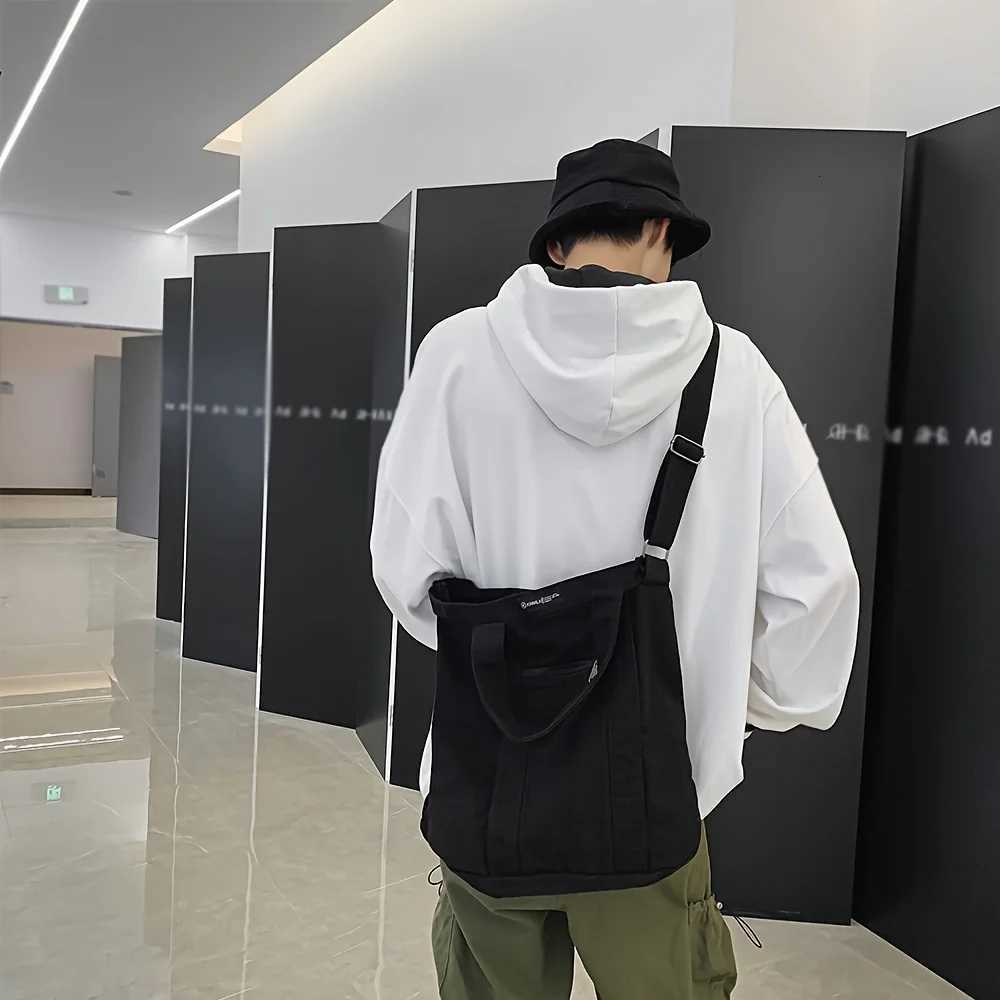 Day Canvas Bag New Diagonal Span Mens Leisure Commuter Handbag Personality FAshion Solid Color Shoulder Bag Y250730