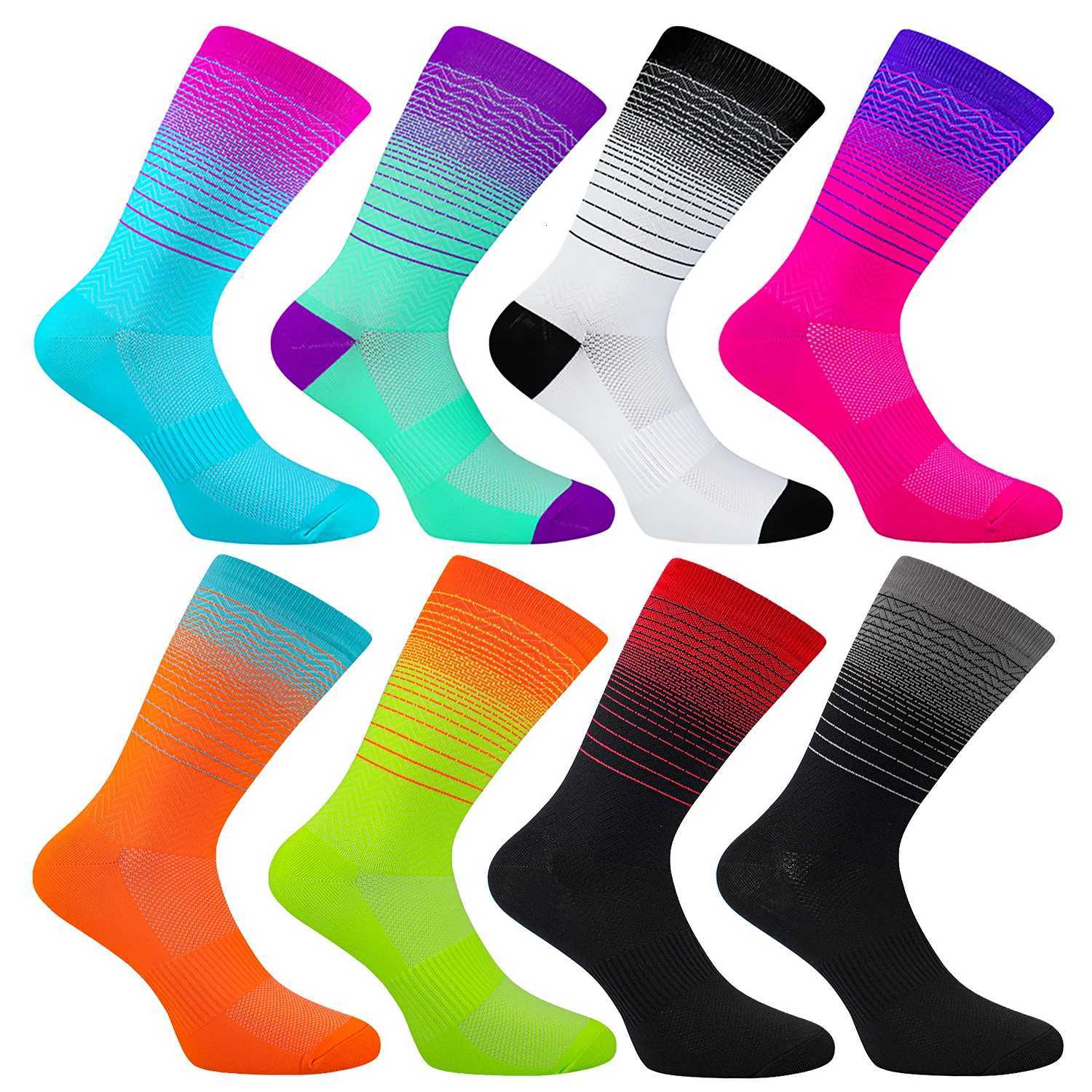 Cycling Socks Men Women Running Socks Breathable Wear-resistant Camping Hiking Socks Tube Compression Sports Socks Z250731