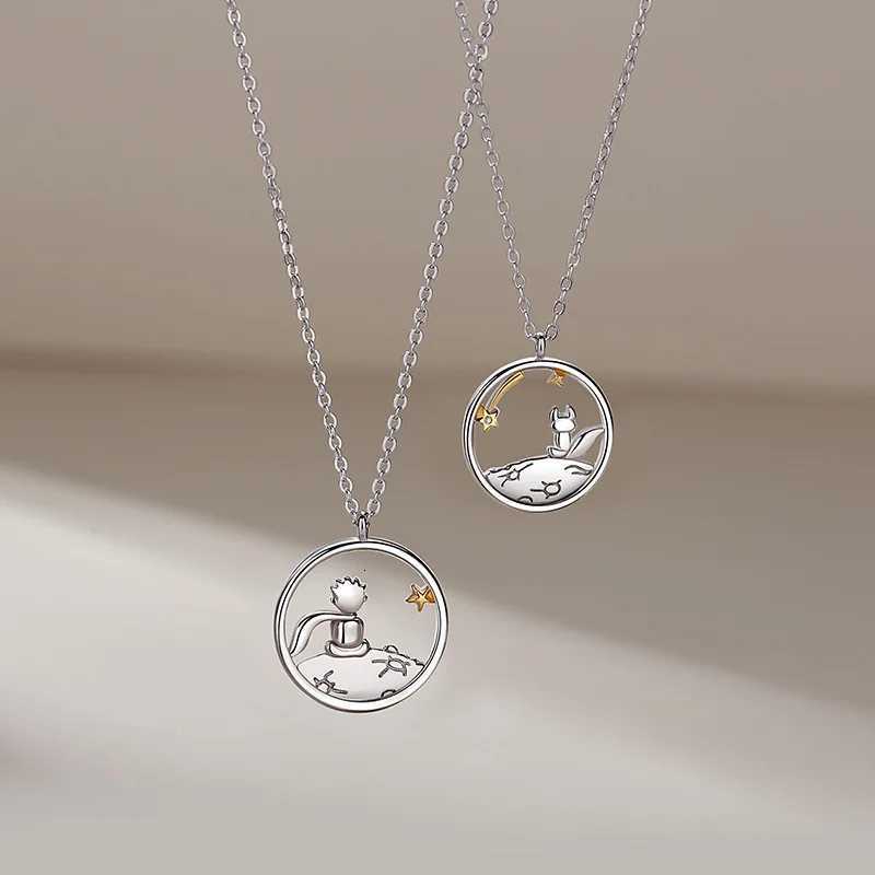 Fashion Creative Jewelry The Little Prince and Fox Couple Necklace Clavicle Chain Couple Pendant Party Gift Wedding Accessories Z250731 Z250910