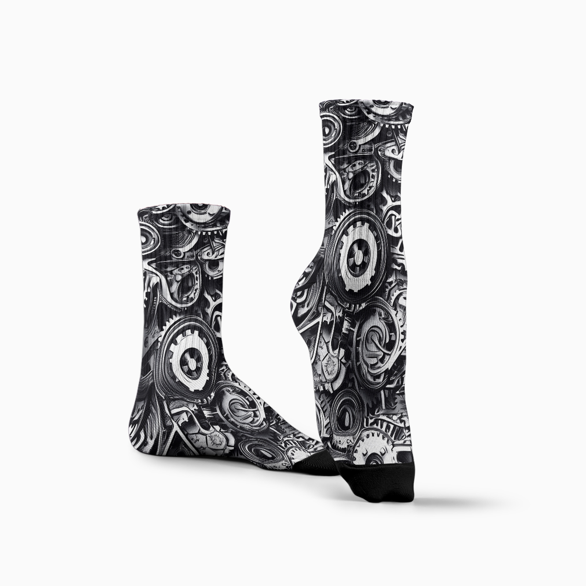 Steampunk Gear Design Unisex Tube Designer Socks C129