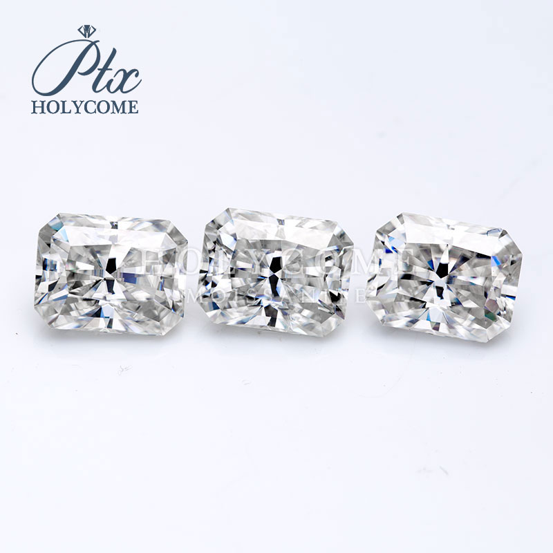 Factory Wholesale Radiant Automatic Cut 100% Moissanite Stone White D VVS1 Colour Excellent Loose Diamond Pass Tester Gems for Jewelry Making