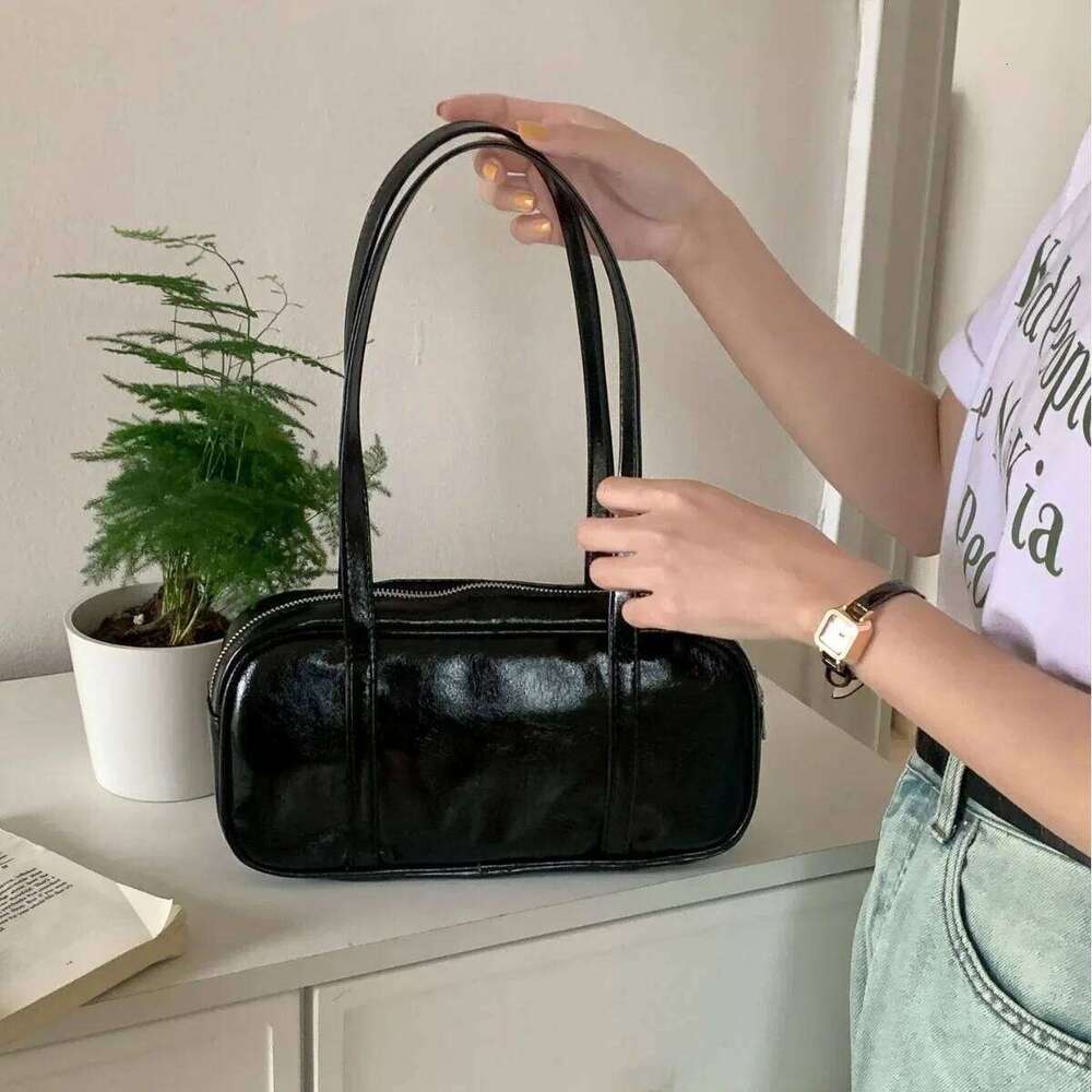 Korean Style Tofu New Boston Women's Leather Shoulder Crossbody Small Bag Full Landscape Car Storage Accessorie