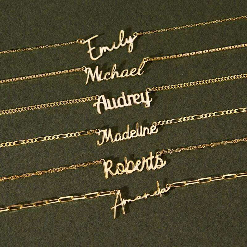 Custom Name Necklace Women Men Personalized Stainless Steel Jewelry Customized Pendant Family Gift For Girl Choker Chains