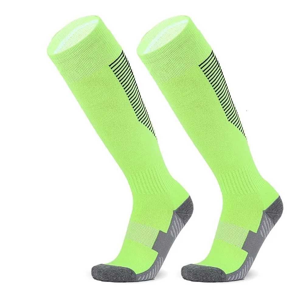 Towel Bottom Childrens Football Socks Adult Over Knee Non Slip Kids Soccer Long Tube Striped Sports Basketball Socks Z250731