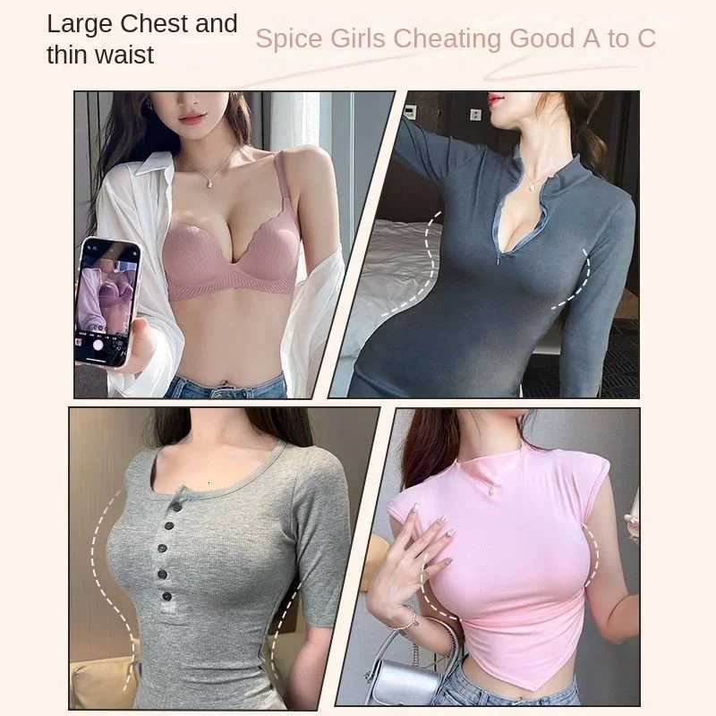 2024 New Push Up Bra for Small Chest Ultra Thick 6CM Padded No Steel Ring Comfortable Sexy Lift Lingerie for Flat Chest Women Z250730