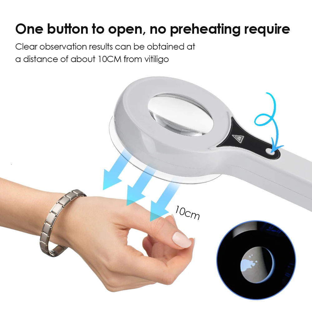 Woods Lamp Skin Analyzer For Skin UV Magnifying For Beauty Testing Wood Lamp Light Skin Analysis Detection Skin Care 250729