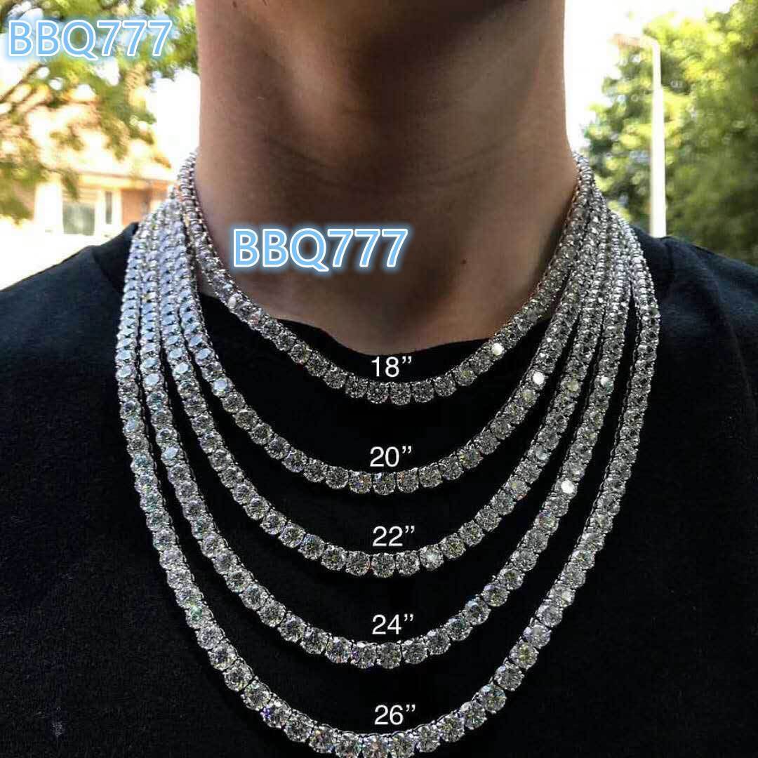 3mm 4mm 5mm Zircon Diamond Tennis Necklaces for Women Fashion Charm Long Chain Necklace Jewelry High Quality Necklace Wholesale