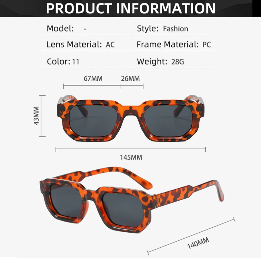 Vintage Rectangle Frame Sunglasses Men Fashion Retro Sun Glasses n UV400 Shades Eyewear Women Goggles 250729