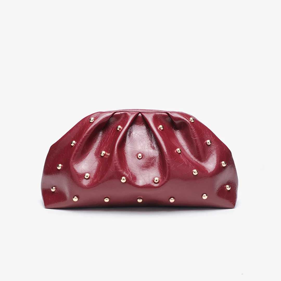 2025 New Womens Zipper Handbag Fashion Simple Multifunctional Clasp Bag Mushroom Nail Large Capacity Folded Cloud Dinner Bag Y2508091