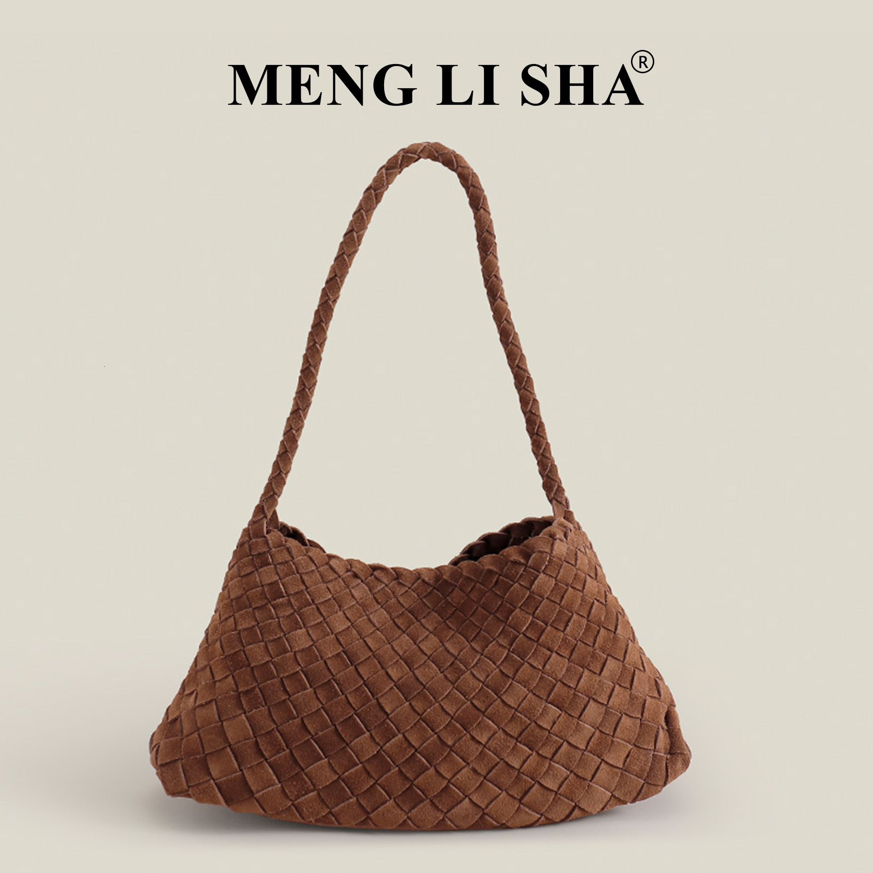 2025 New French Handwoven Underarm for Women, Textured Suede Handheld Basket Bag, Single Shoulder Tote Bag ddmymoon