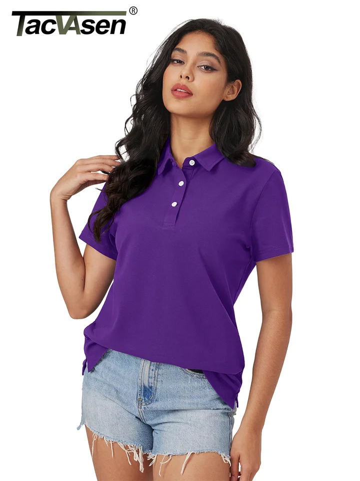 TACVASEN Summer Polo Shirts Cool Ice Silk Short Sleeve Shirt Breathable Quick Dry Casual Golf Pullover Tee Tops 250729