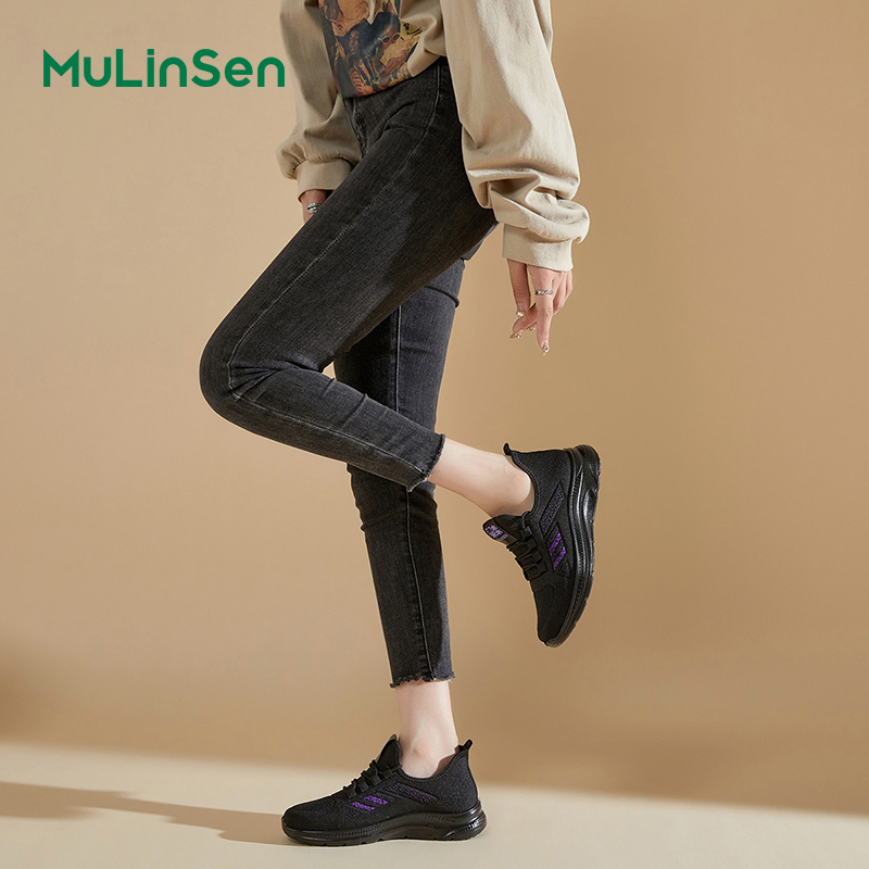 Mulinsen women's shoes summer thin mesh sports leisure 2025 new mother middle-aged and elderly comfortable breathable running shoes