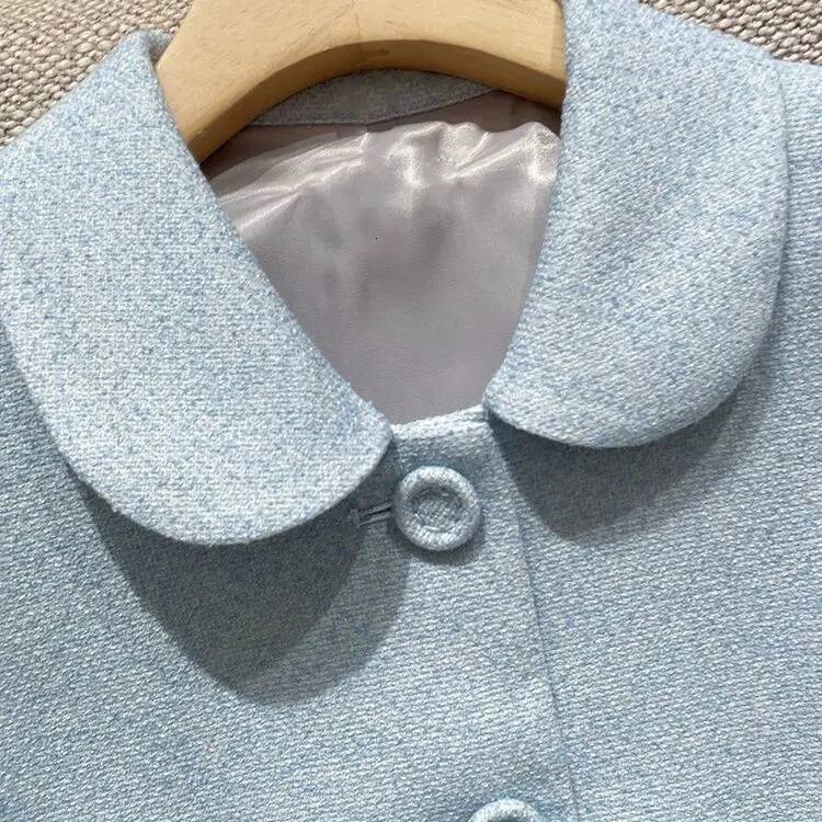 Elegant Chic Tweed Set Women 2025 Spring Doll Collar Vest Top High Waist Shorts Two Piece Outfit for A Luxe Look Trendy dongdumaoyi