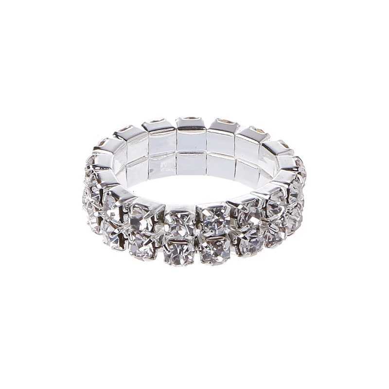 Elastic Ring Fashionable Stretch Crystal Inlaid Finger Rings Unique Engagement Wedding Promise Ring Fashion Jewelry Gift y250730