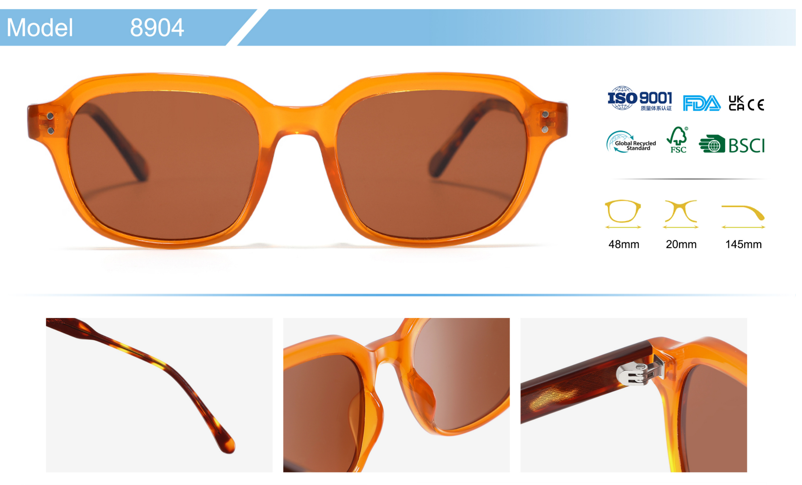 Designer sunglasses luxury glasses for women high quality frame men daily wear radiation protection white blue minimalist pj2