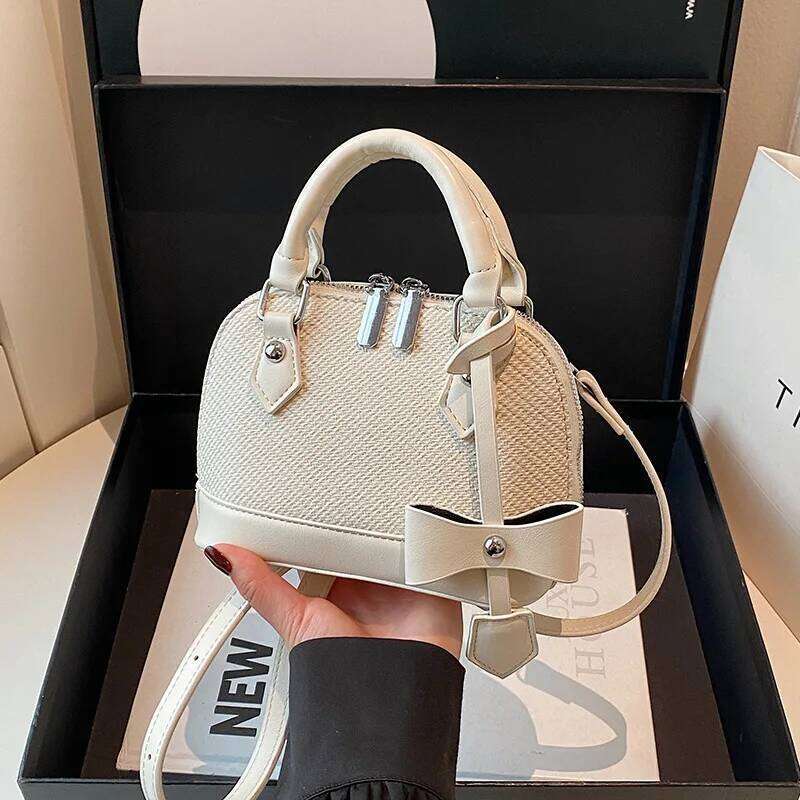 High-Quality Contrasting Color Crossbody Handbag Premium Texture - Women's Bag with High Quality