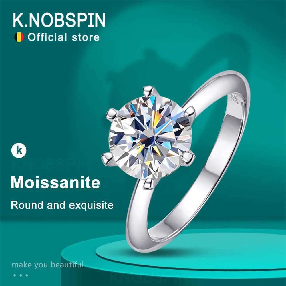 6 Prong Classic Trendy Solitaire Engagement Wedding Band GRA Certified 925 Silver Ring with Moissanite for Women y250730